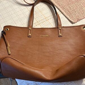 Calvin Klein Tan Leather Tote